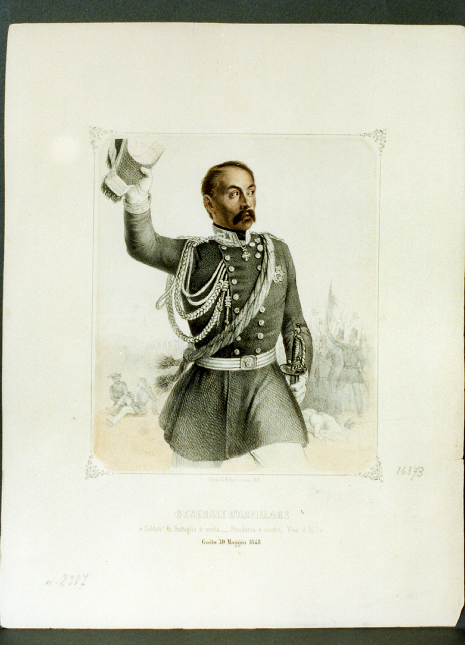 ritratto d'uomo (stampa a colori) di Morgari Paolo Emilio il Vecchio (sec. XIX)
