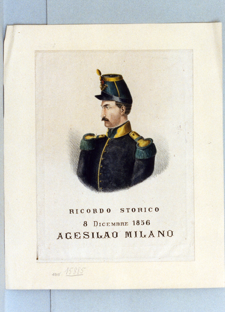 ritratto d'uomo (stampa a colori) - ambito italiano (sec. XIX)
