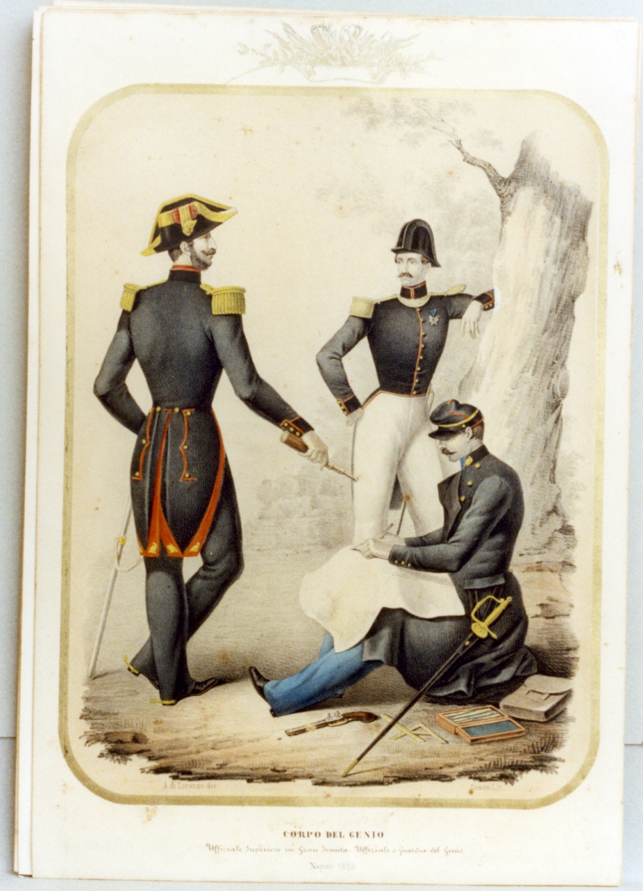 scena militare (stampa a colori) di Zezon Antonio, Ruo Gennaro (sec. XIX)