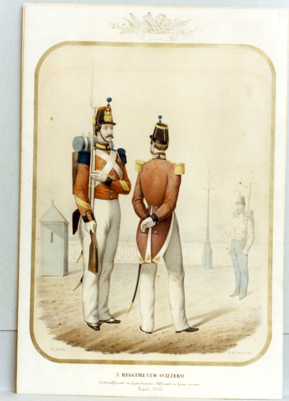 figure maschili (stampa a colori) di Zezon Antonio (sec. XIX)