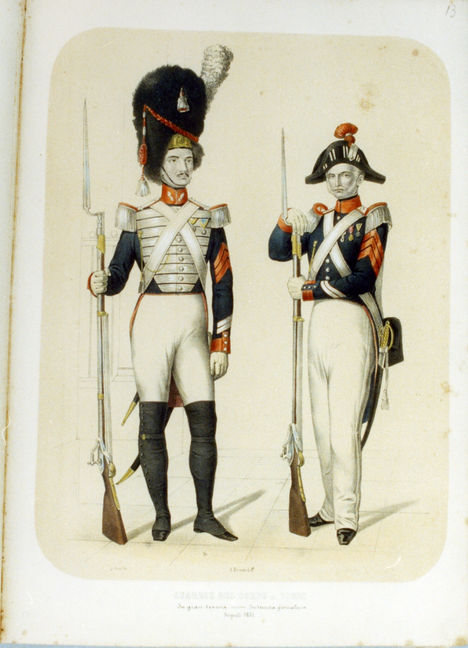figure maschili (stampa a colori) di Ruo Gennaro, Zezon Antonio (sec. XIX)