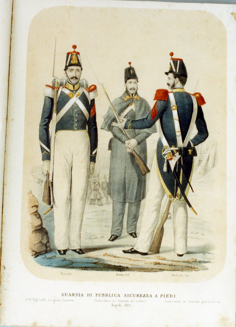 figure maschili (stampa a colori) di Ruo Gennaro, Zezon Antonio (sec. XIX)