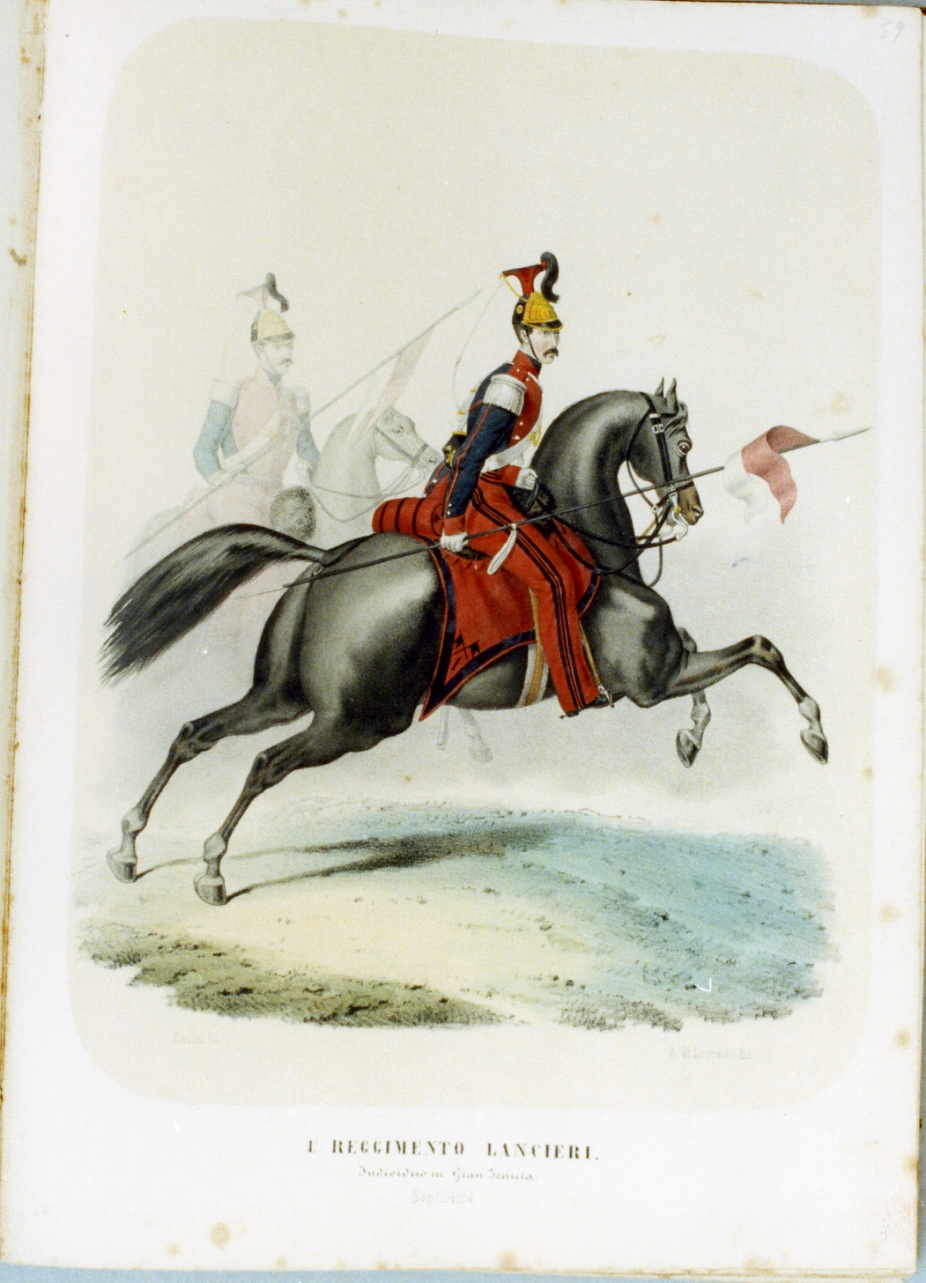 figura maschile (stampa a colori) di Zezon Antonio (sec. XIX)
