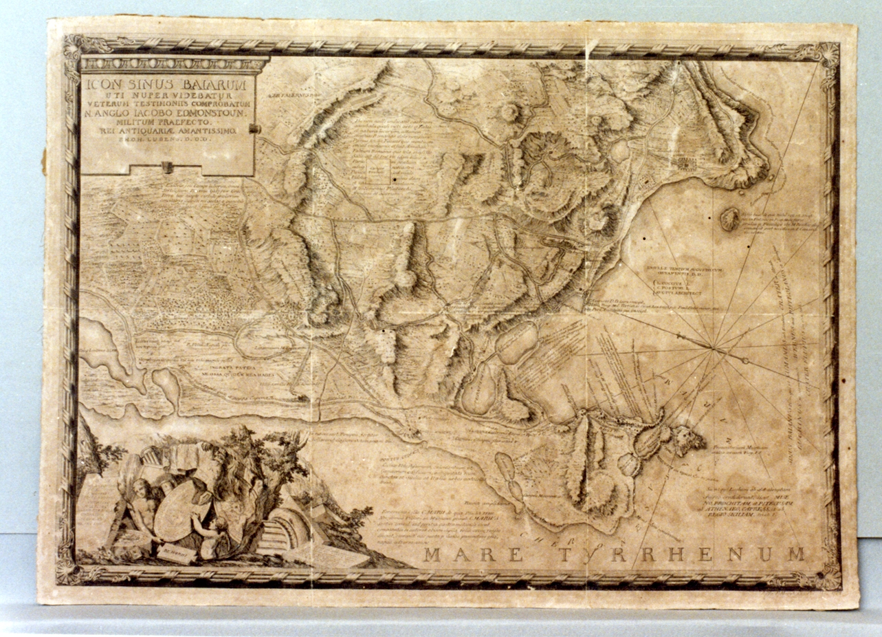 pianta topografica di Pozzuoli e dintorni (stampa) - ambito italiano (sec. XVIII)