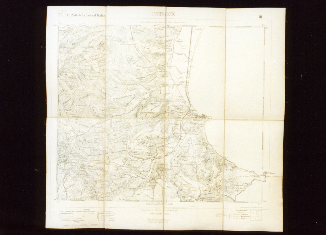 carta geografica di Cotrone (stampa) - ambito italiano (sec. XIX)