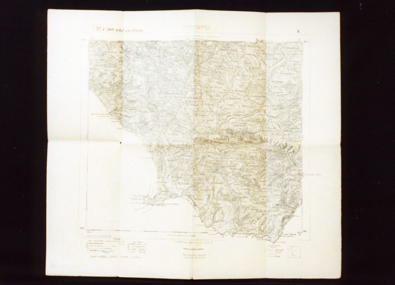 carta geografica di Pisciotta (stampa) - ambito italiano (sec. XIX)