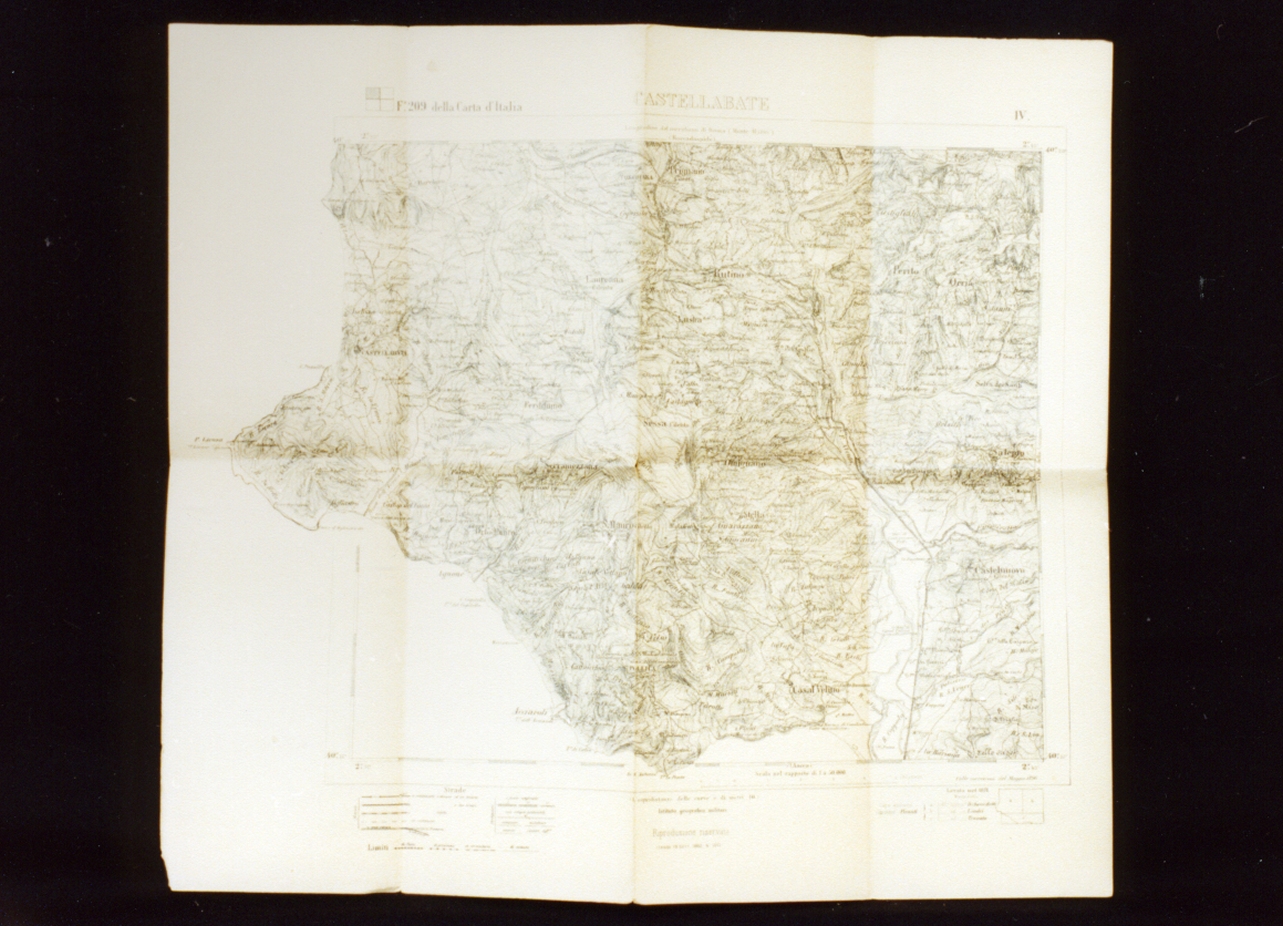 carta geografica di Castellabate (stampa) - ambito italiano (sec. XIX)