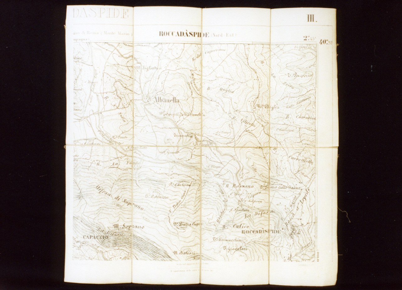 carta geografica di Roccadaspide (stampa) - ambito italiano (sec. XX)