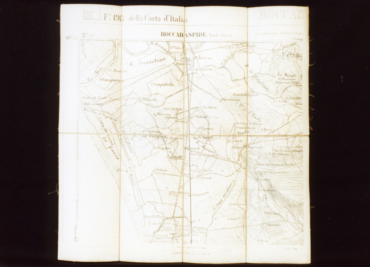 carta geografica di Roccadaspide (stampa) - ambito italiano (sec. XX)