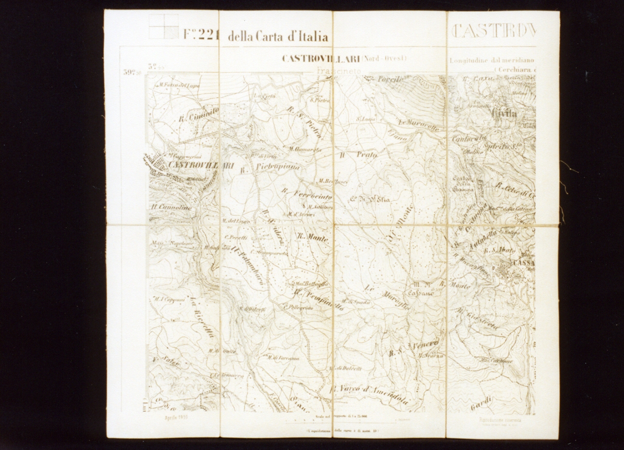 carta geografica di Castrovillari (stampa) - ambito italiano (sec. XX)