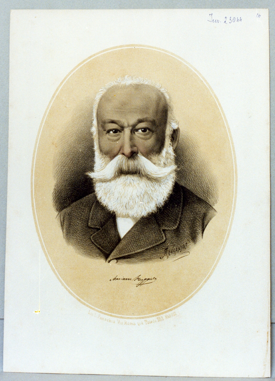 ritratto di Mariano Ruggiero (stampa) di Manganaro Antonio (sec. XIX)