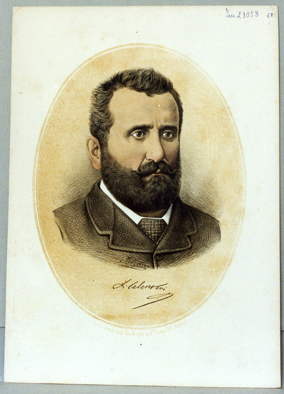 ritratto di Lorenzo Celentani (stampa) di Manganaro Antonio (sec. XIX)
