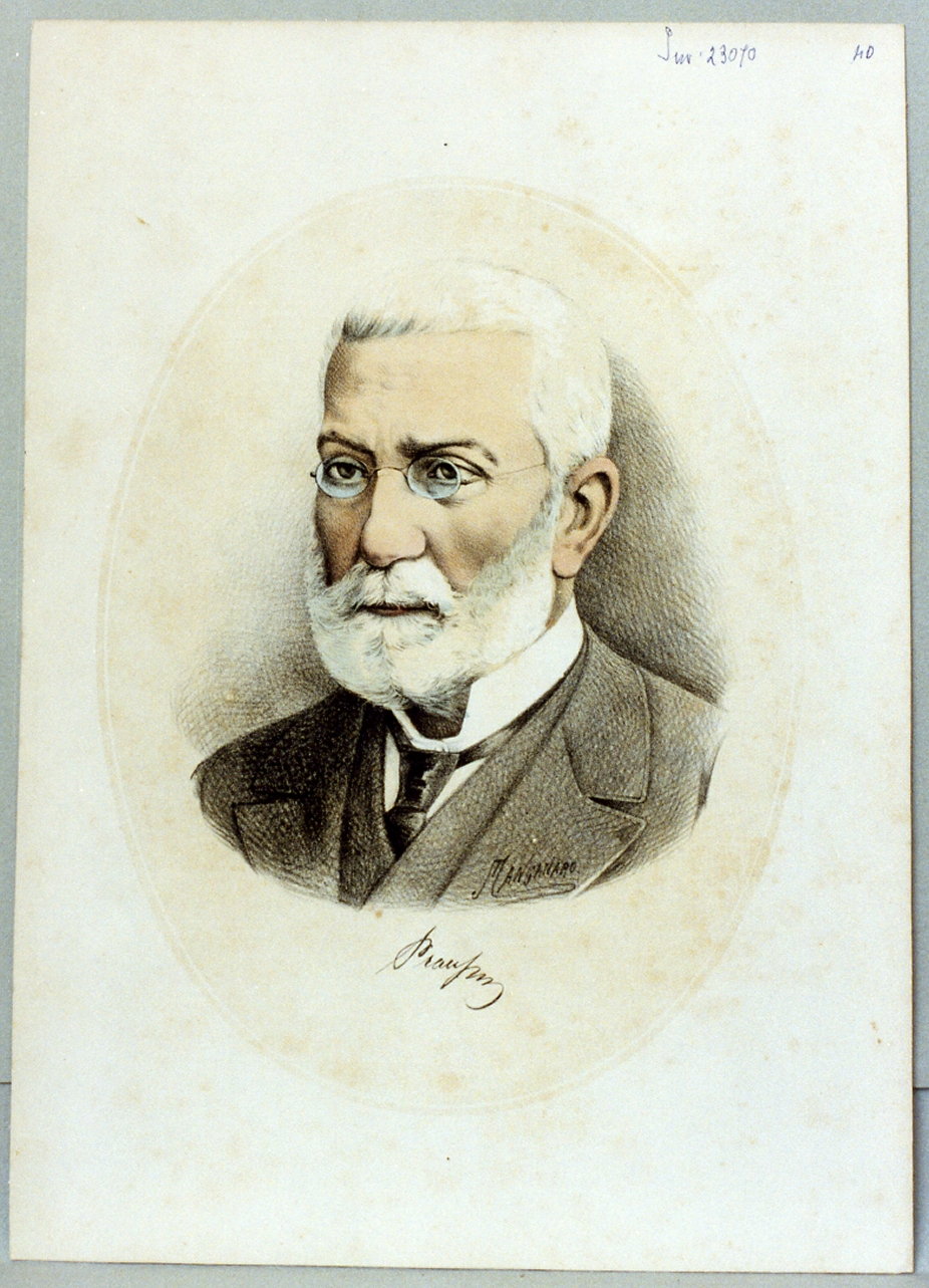 ritratto di Michele Praus (stampa) di Manganaro Antonio (sec. XIX)
