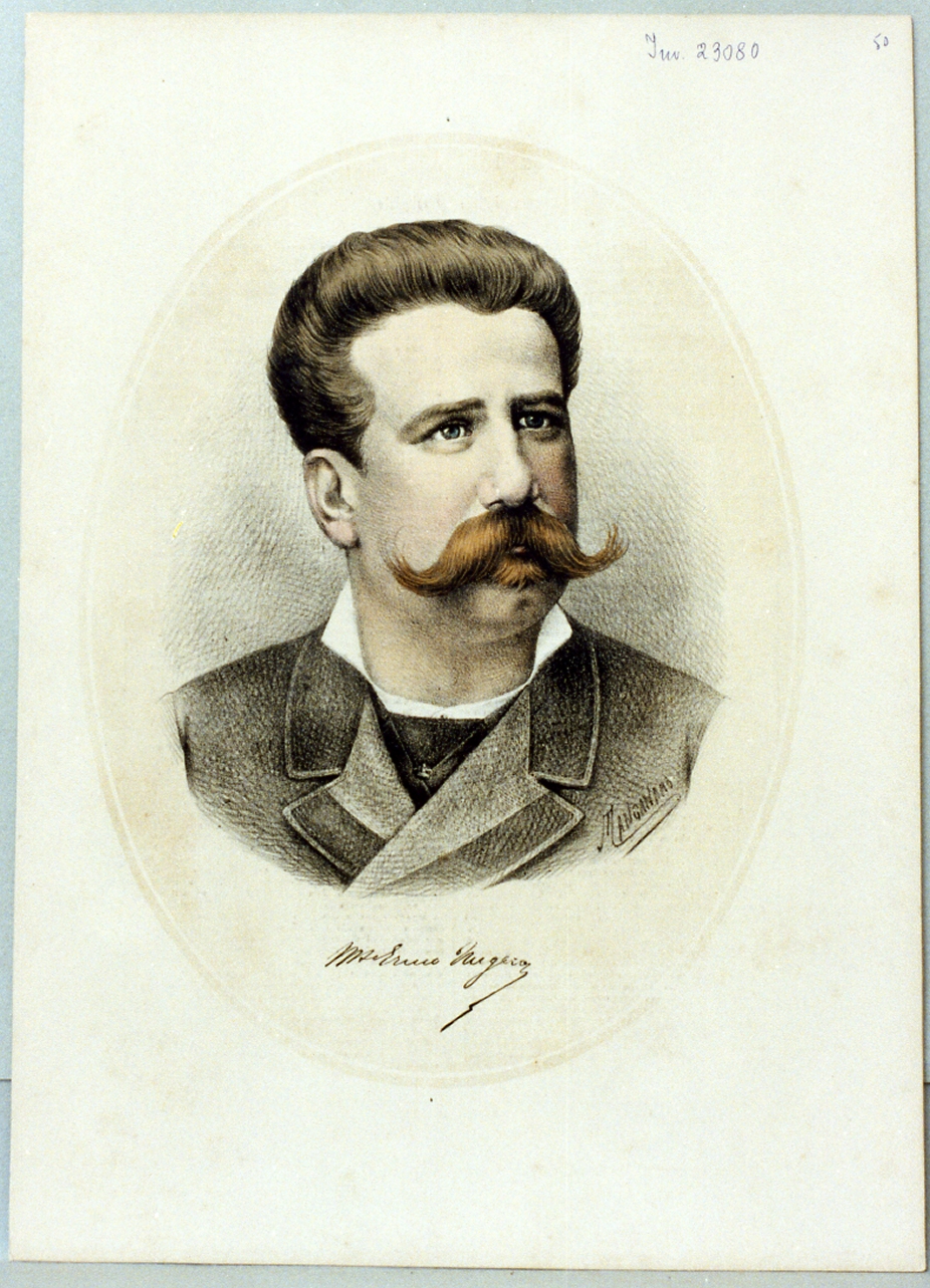 ritratto di Enrico Ungaro (stampa) di Manganaro Antonio (sec. XIX)