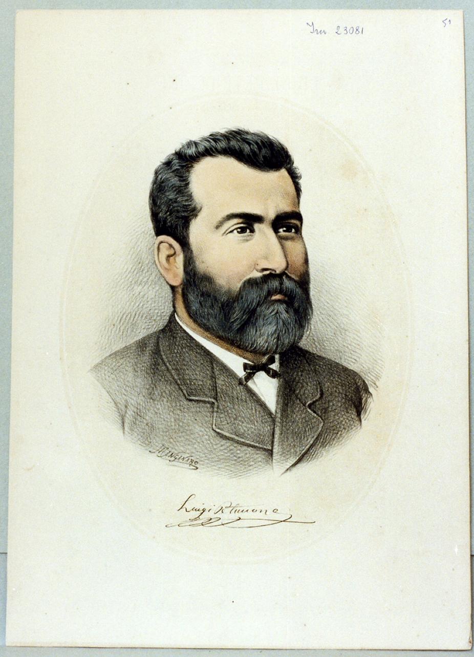 ritratto di Luigi Petriccione (stampa) di Manganaro Antonio (sec. XIX)