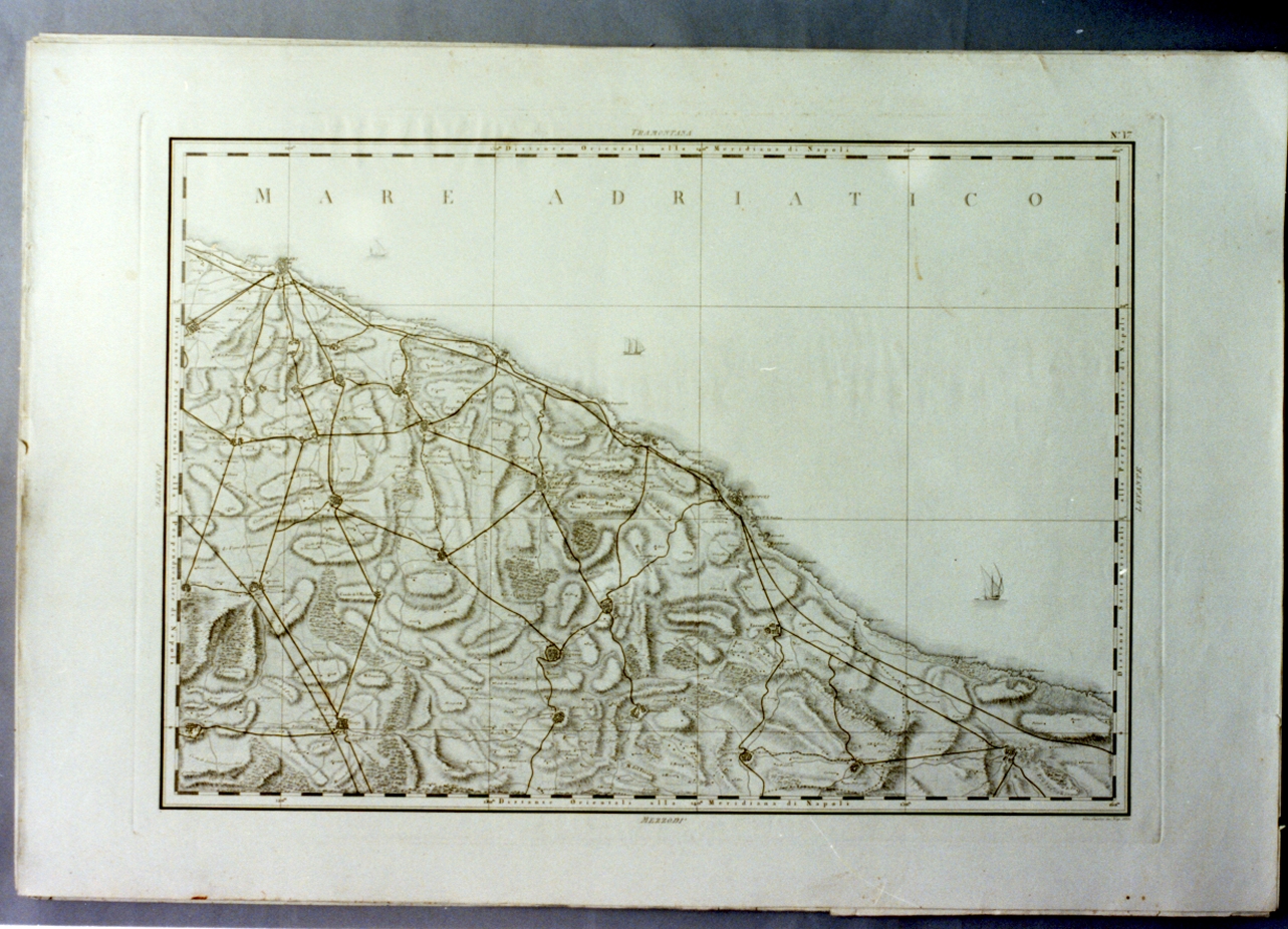 carta geografica di una provincia del Regno di Napoli (stampa) di Guerra Giuseppe (sec. XIX)