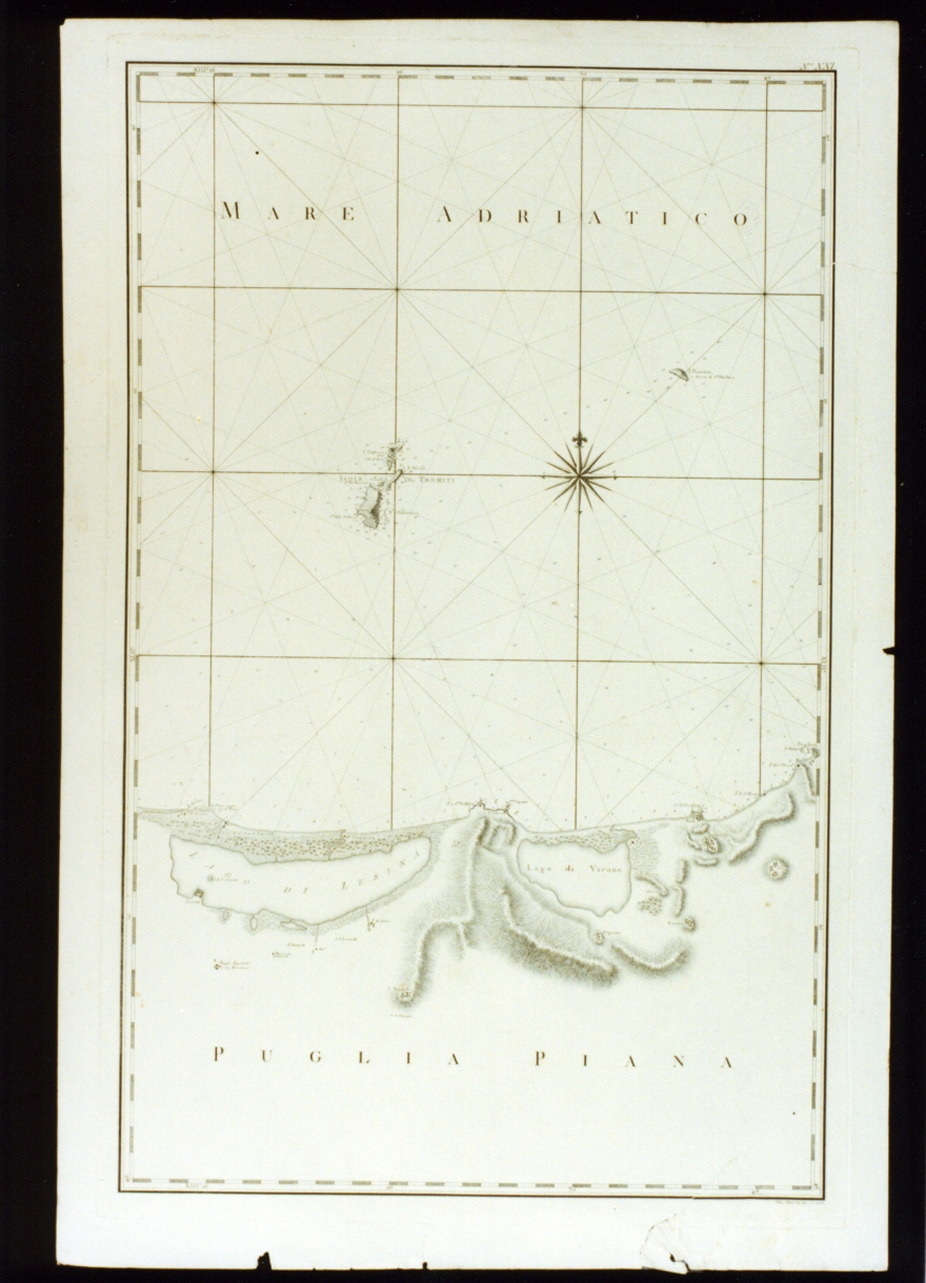 carta geografica della costa da Peschici al Fortore (stampa) di Guerra Giuseppe (sec. XVIII)