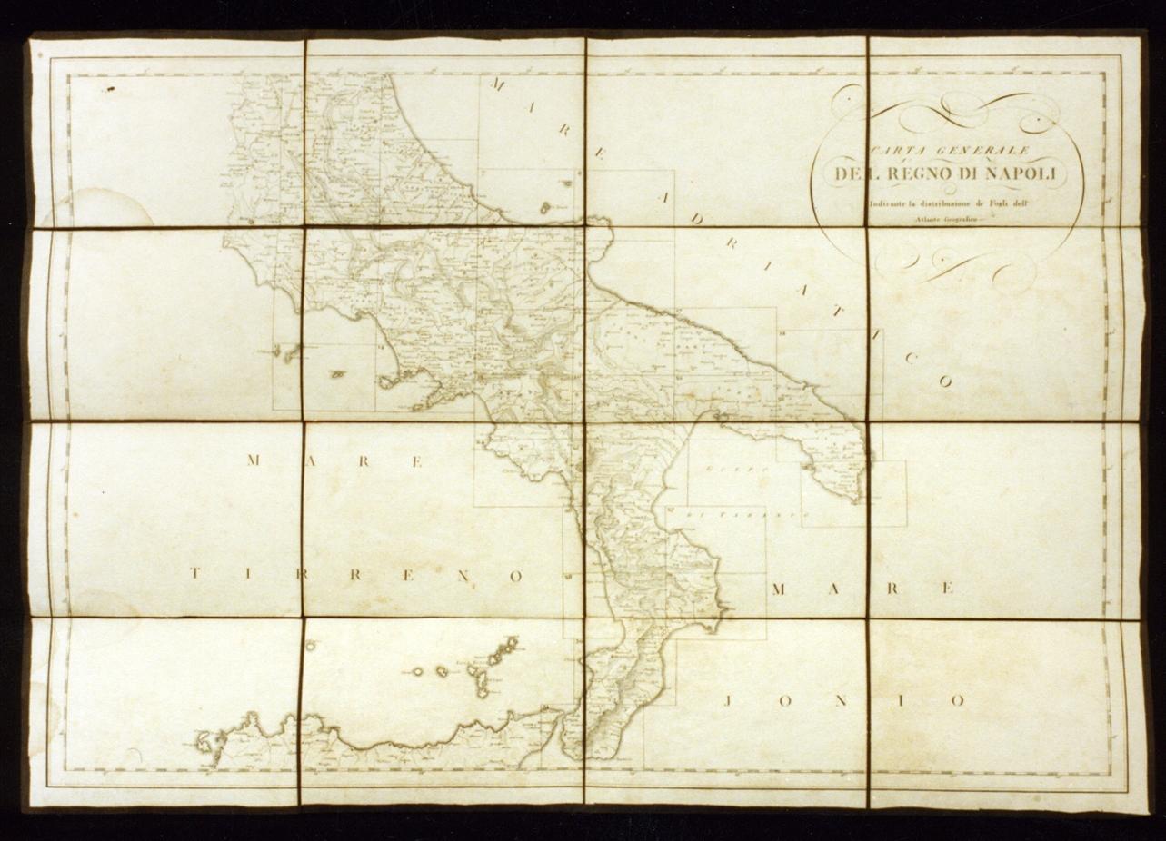 carta geografica del Regno di Napoli (stampa) di Guerra Giuseppe (sec. XIX)