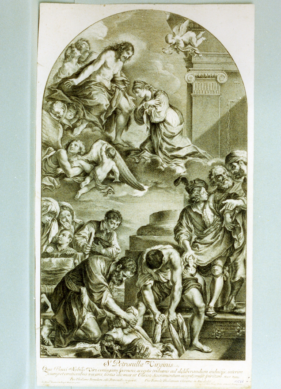 morte di Santa Petronilla (stampa) di Frey Jakob (sec. XVIII)