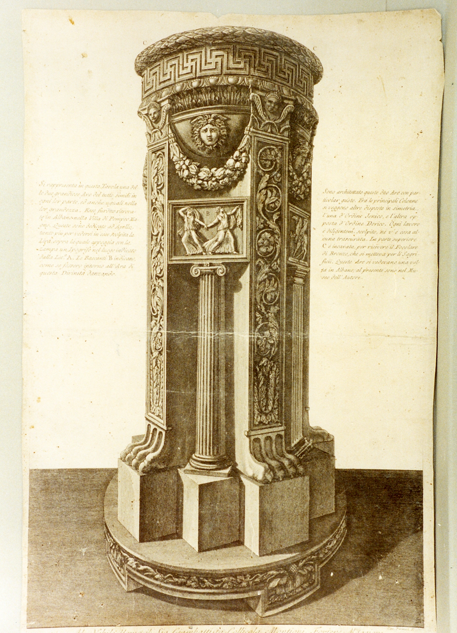 paesaggio con architetture (stampa) di Piranesi Giovanni Battista (sec. XVIII)