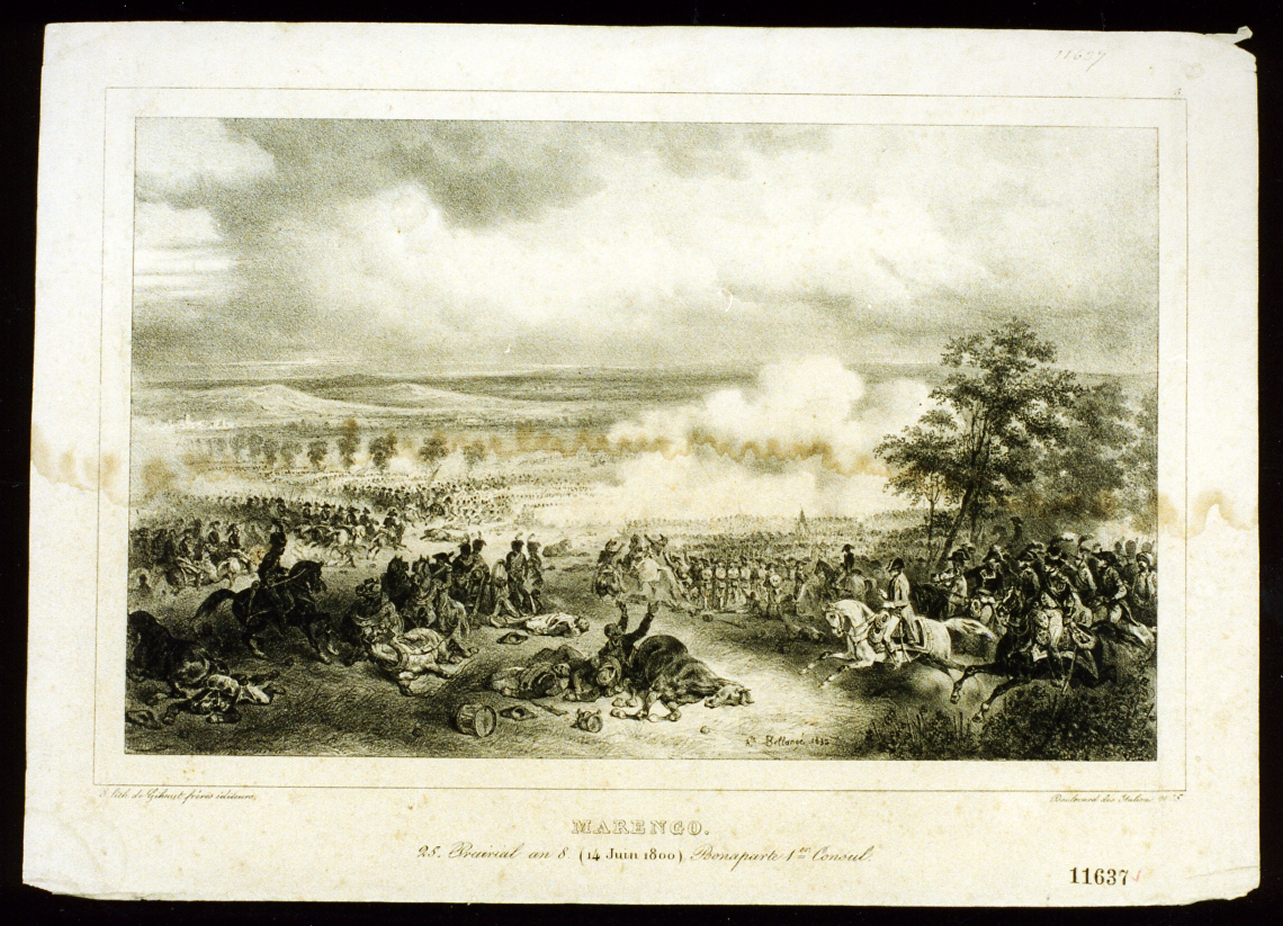 battaglia di Marengo (stampa) di Bellangé Hippolyte (sec. XIX)