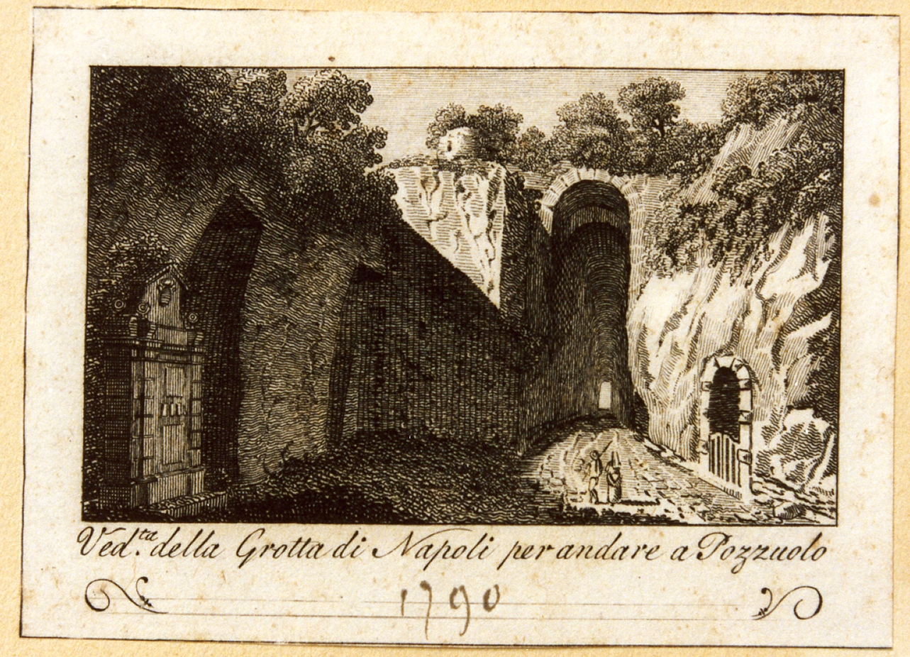 veduta della grotta di Pozzuoli (stampa) - ambito napoletano (sec. XVIII)