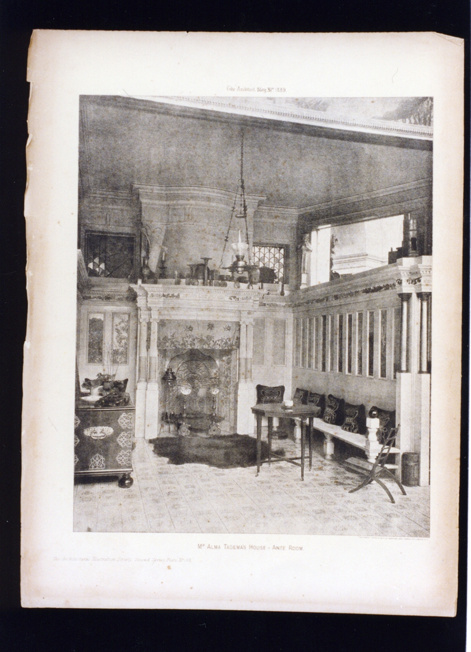 interno della casa di Laurens Alma-Tadema (stampa) - ambito inglese (sec. XIX)