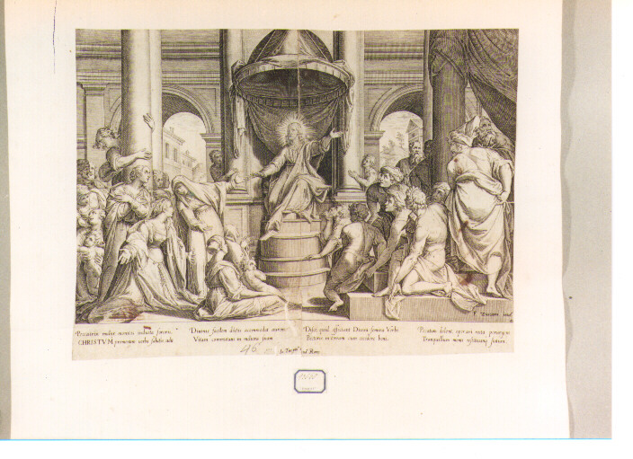Cristo e l'adultera (stampa) di Zuccari Federico (seconda metà sec. XVI)