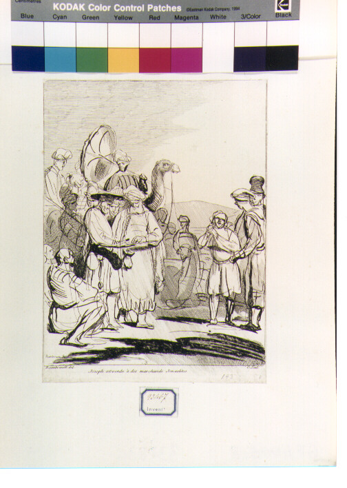 Giuseppe venduto dai fratelli (stampa) di De Caylus Anne Claude Philippe, Van Rijn Rembrandt Harmenszoon (sec. XVIII)