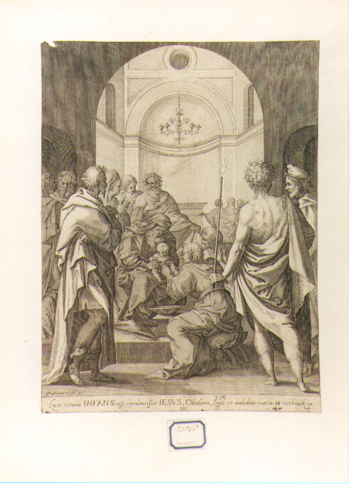 circoncisione di Gesù Bambino (stampa) di Perret Pieter, Witdoeck Jan (sec. XVI)