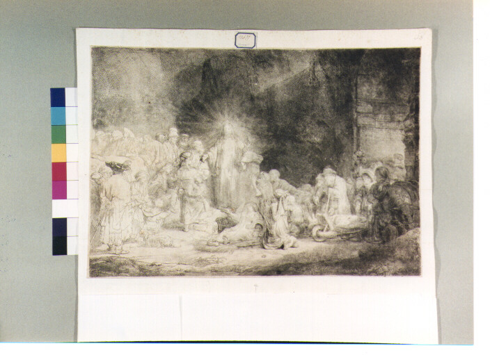 Gesù guarisce gli ammalati (stampa) di Van Rijn Rembrandt Harmenszoon (sec. XVII)