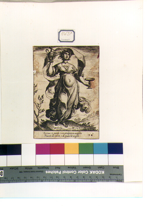 Allegoria della Letizia (stampa) di Schiaminossi Raffaello (sec. XVII)