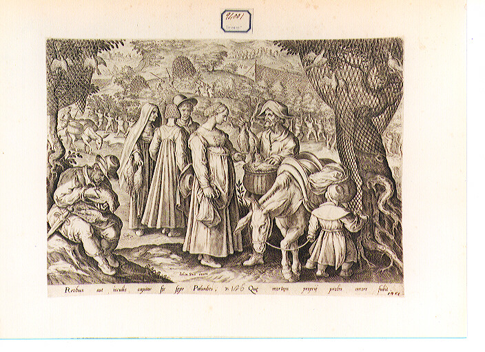 caccia ai piccioni (stampa) di Van der Straet Jan detto Giovanni Stradano (CERCHIA), Galle Philip (sec. XVI)