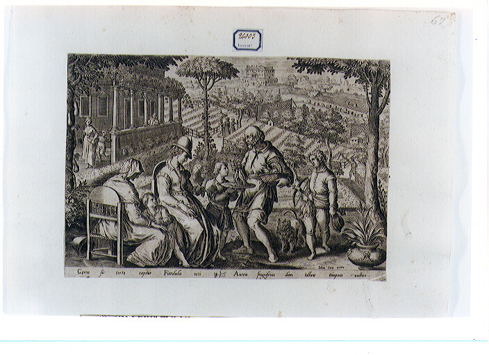 caccia ai fringuelli (stampa) di Galle Philip (CERCHIA), Van der Straet Jan detto Giovanni Stradano (sec. XVI)
