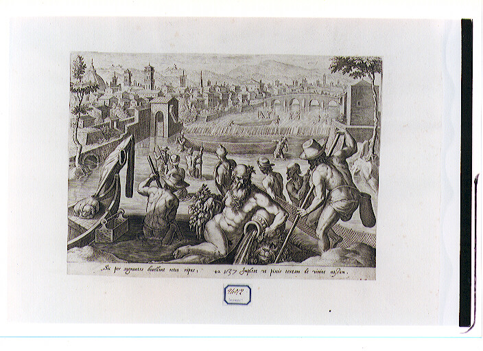 pesca nell'Arno (stampa) di Galle Philip, Van der Straet Jan detto Giovanni Stradano (CERCHIA) (sec. XVI)