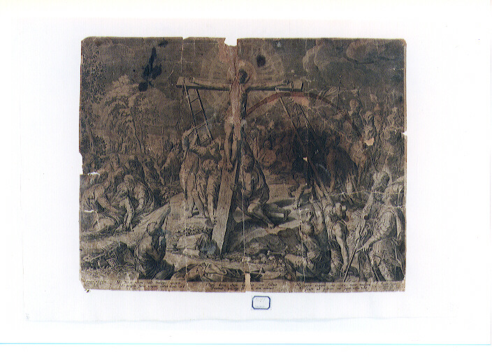 elevazione della croce (stampa) di Schwarz Christoph, Sadeler Aegidius (sec. XVI)