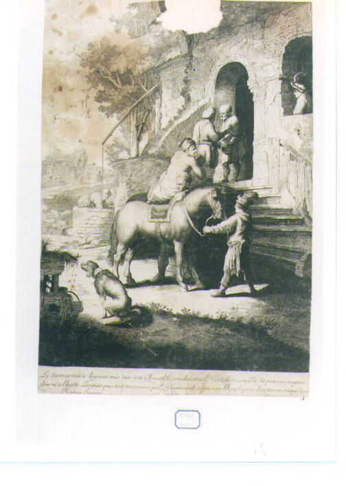 parabola del buon samaritano (stampa) di Van Rijn Rembrandt Harmenszoon (sec. XVIII)