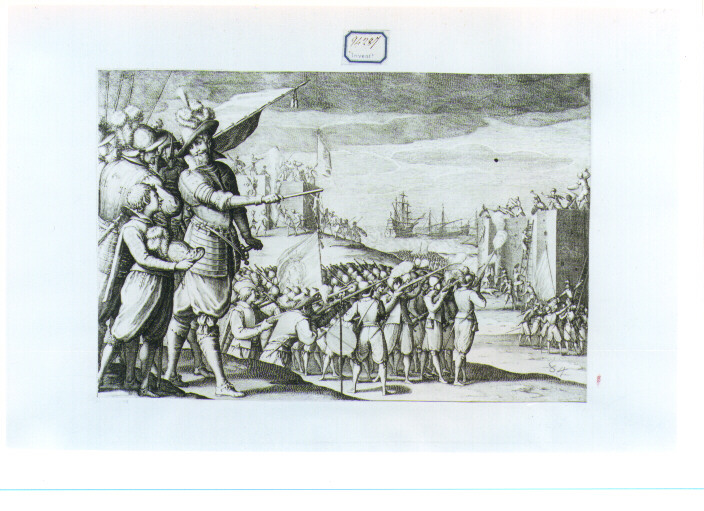 assalto delle due fortezze di Bona (stampa) di Callot Jacques, Barbatelli Bernardino detto Poccetti (sec. XVII)