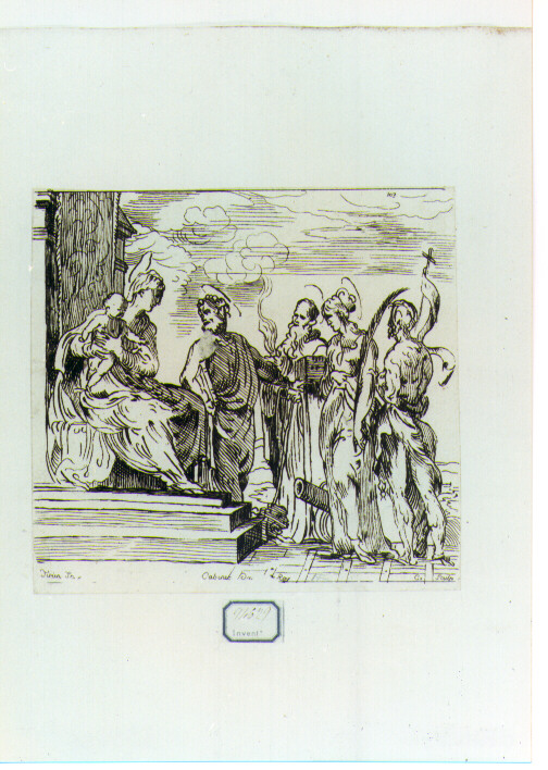 Madonna con Bambino e Santi (stampa) di Vecellio Tiziano, De Caylus Anne Claude Philippe (prima metà sec. XVIII)