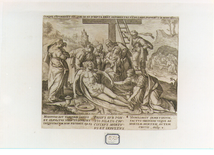compianto sul Cristo morto (stampa) di Sadeler Jan il Vecchio (sec. XVI)