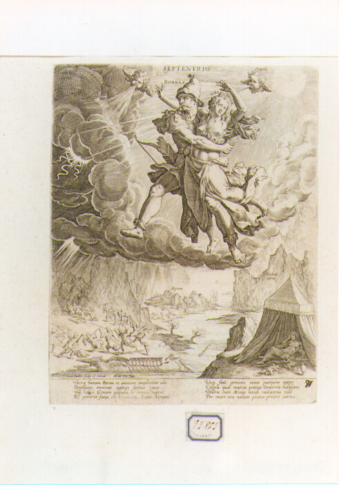Allegoria dei quattro punti cardinali: Settentrione (stampa) di De Vos Marten (sec. XVI)