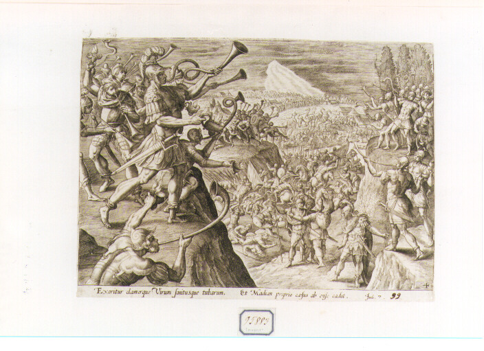 Gedeone sconfigge i Madianiti (stampa) di De Vos Marten (secc. XVI/ XVII)