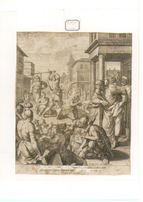 decapitazione di San Giovanni Battista (stampa) di De Vos Marten (seconda metà sec. XVI)