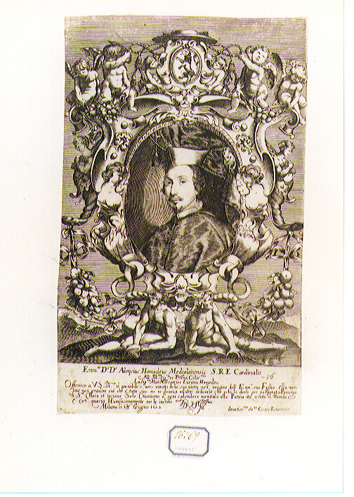 Ritratto del Cardinale Aloisio Omodeo (stampa) di Laurentio Cesare (sec. XVII)