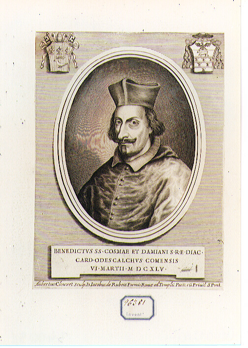 Ritratto del Cardinale Odescalchi (stampa) di Clouwet Albertus (sec. XVII)