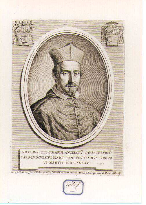 Ritratto del Cardinale Niccolo' Ludovisi (stampa) di Testana Giuseppe Maria (sec. XVII)