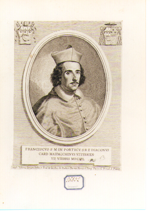 Ritratto del Cardinale Francesco Madalchini (stampa) di Testana Giuseppe Maria (sec. XVII)