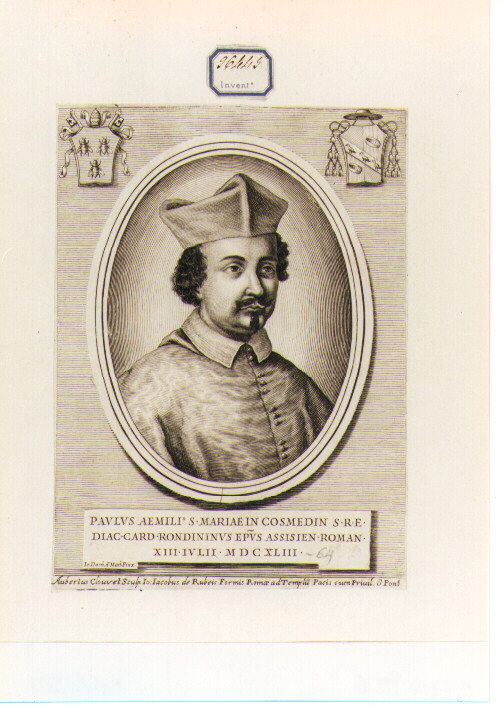 Ritratto del Cardinale Paolo Emilio Rondinino (stampa) di Clouwet Albertus (sec. XVII)