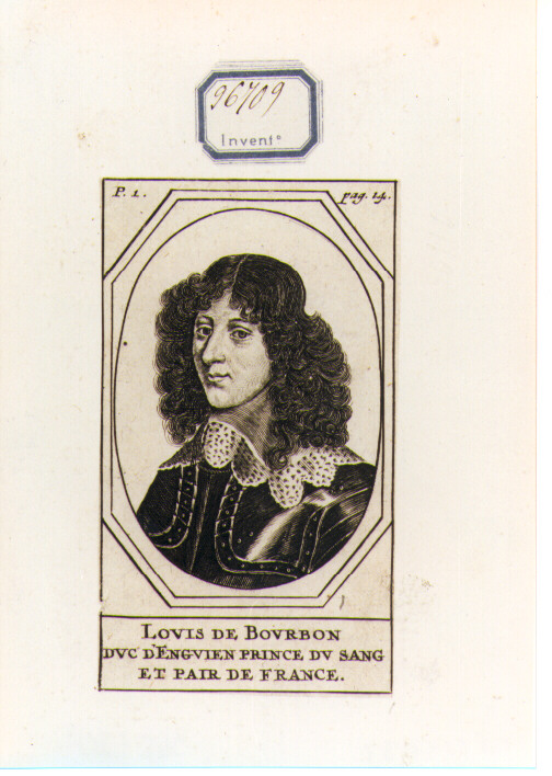 Ritratto di Luigi di Borbone (stampa) - ambito francese, ambito fiammingo (seconda metà sec. XVIII)