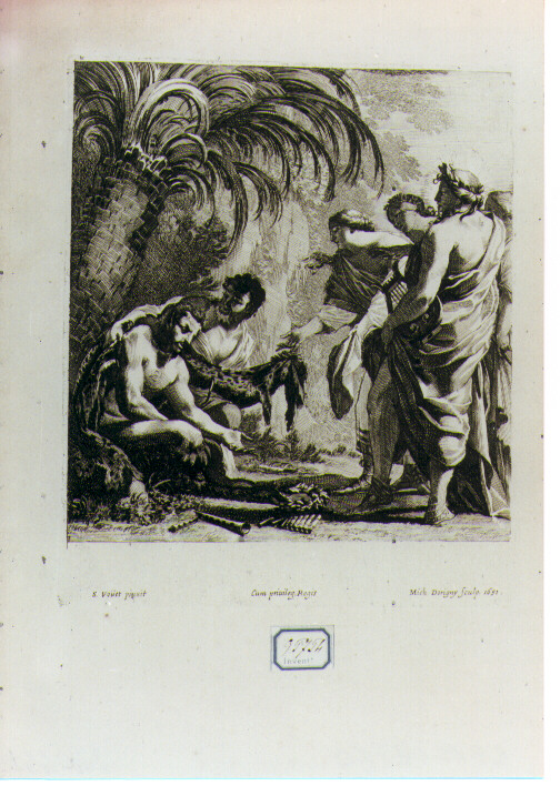 Marsia sconfitto (stampa) di Dorigny Michel, Vouet Simon (sec. XVII)